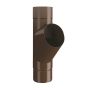 Lindab Steel Downpipe Branch 87mm - 87mm Brown