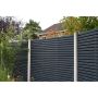 Contemporary Double Slatted Fence Panel - 1800mm x 1800mm Anthracite Grey
