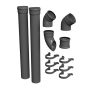 FloPlast 110mm Industrial/Xtraflo Downpipe Kit - Swan Neck - Grey