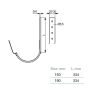 Lindab Steel Gutter 330mm Flex-Fit Rafter Bracket - 190mm Graphite