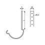 Lindab Steel Gutter 200mm Rafter Bracket - 150mm Antique White