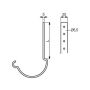 Lindab Steel Gutter 150mm Rafter Bracket - 125mm Black