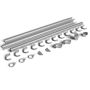 Galeco Steel Gutter Standard Shed Pack Pent Style Roof - 12x6-20x12 Galvanised