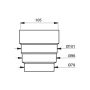 Lindab Steel Drain Connector - Brown
