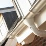 Lindab Steel Intermediate Downpipe - 87mm x 0.5mtr Antique White