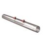 Lindab Steel Rod Access Downpipe - 87mm x 1mtr Silver Metallic