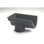 Cast Iron Notts Ogee Gutter Left Hand Stopend Outlet - 115mm for 65mm Downpipe Primed
