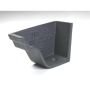 Cast Iron Notts Ogee Gutter Left Hand Internal Stopend - 115mm Primed