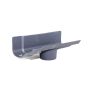 Cast Iron Ogee Gutter Running Outlet - 125mm for 75mm Downpipe Primed