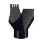 Lindab Steel Gutter Outlet 100mm - 190mm Black