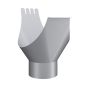 Lindab Magestic Steel Gutter Outlet 100mm - 190mm Galvanised