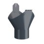 Lindab Steel Gutter Outlet 120mm - 190mm Anthracite Grey