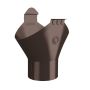 Lindab Steel Gutter Outlet 75mm - 100mm Coffee Brown