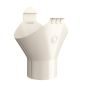 Lindab Steel Gutter Outlet 75mm - 100mm Antique White