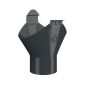 Lindab Steel Gutter Outlet 75mm - 125mm Anthracite Grey