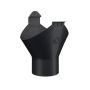 Lindab Steel Gutter Outlet 75mm - 125mm Matte Black