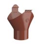 Lindab Steel Gutter Outlet 87mm - 100mm Tile Red