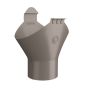 Lindab Steel Gutter Outlet 100mm - 125mm Anthracite Metallic