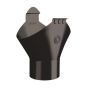 Lindab Steel Gutter Outlet 100mm - 125mm Black