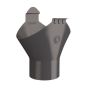 Lindab Steel Gutter Outlet 100mm - 125mm Graphite