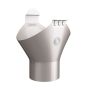 Lindab Steel Gutter Outlet 100mm - 125mm Silver Metallic