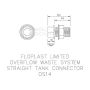 FloPlast Overflow Straight Tank Connector - 21.5mm White