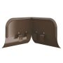 Lindab Steel Gutter Corner Overflow Protector - Brown