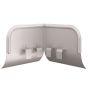 Lindab Steel Gutter Corner Overflow Protector - Silver Metallic