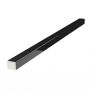 Galeco Square PVC Offset Downpipe Kit Black - 80mm Diameter
