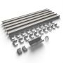 Galeco Square Industrial PVC Gutter Kit Galeco Grey - 135mm