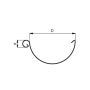 Lindab Steel Gutter - 150mm x 3mtr Graphite