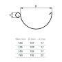 Lindab Steel Gutter - 150mm x 3mtr Matte Black