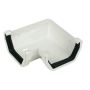 FloPlast Square Gutter Angle - 90 Degree x 114mm White - Pack of 2