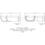 FloPlast Square Gutter Adjustable Angle - 50 to 156 Degree x 114mm Black - Pack of 2