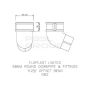 FloPlast Round Downpipe Offset Bend - 112.5 Degree x 68mm Black - Pack of 2