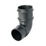 FloPlast Cast Iron Effect Round Downpipe Bend - 92.5 Degree x 68mm