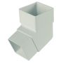 FloPlast Square Downpipe Offset Bend - 112 Degree White - Pack of 2