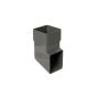 FloPlast Square Downpipe Shoe - 65mm Anthracite Grey