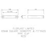 FloPlast Square Downpipe Clip - 65mm White - Pack of 2