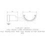FloPlast PVC Half Round to Cast Iron Half Round Gutter Adaptor - Black