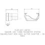 FloPlast PVC Square to Cast Iron Ogee Right Hand Guter Adaptor - White