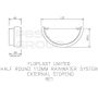 FloPlast Half Round Gutter External Stopend - 112mm White