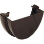 FloPlast Deepflow/ Hi-Cap Gutter External Stopend - 115mm x 75mm Brown