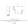FloPlast Ogee Gutter Internal Stopend Left Hand - 110mm x 80mm Black