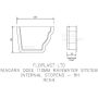 FloPlast Ogee Gutter Internal Stopend Right Hand - 110mm x 80mm White