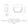 FloPlast Square Gutter Internal Stopend - 114mm White