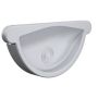 Lindab Steel Gutter Self-Locking Stop End - 125mm Silver Metallic