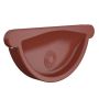Lindab Steel Gutter Self-Locking Stop End - 125mm Tile Red