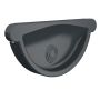Lindab Steel Gutter Self-Locking Stop End - 150mm Anthracite Grey
