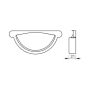 Lindab Steel Gutter Self-Locking Stop End - 150mm Antique White